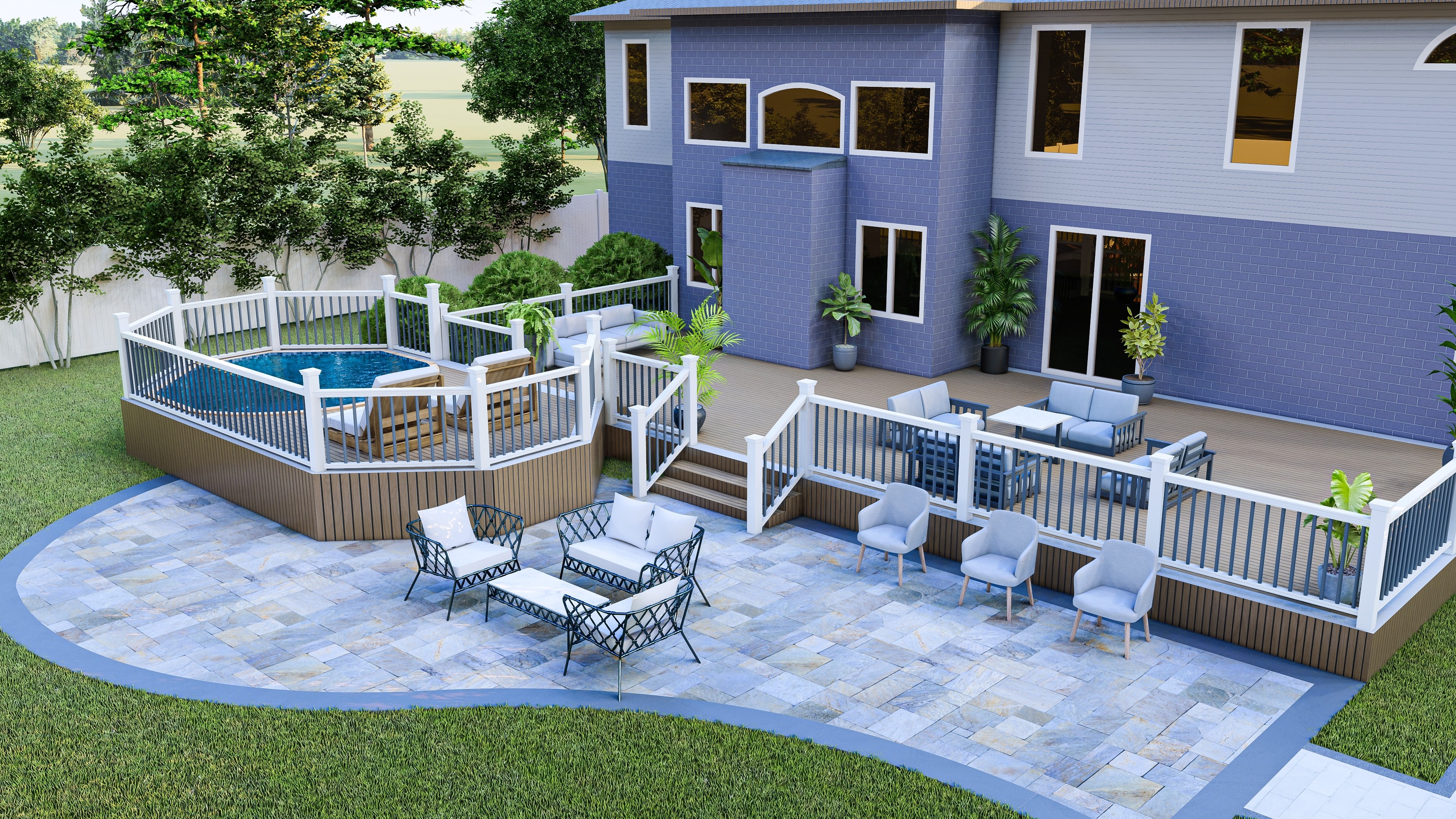 Concrete patio installation in Milwaukee